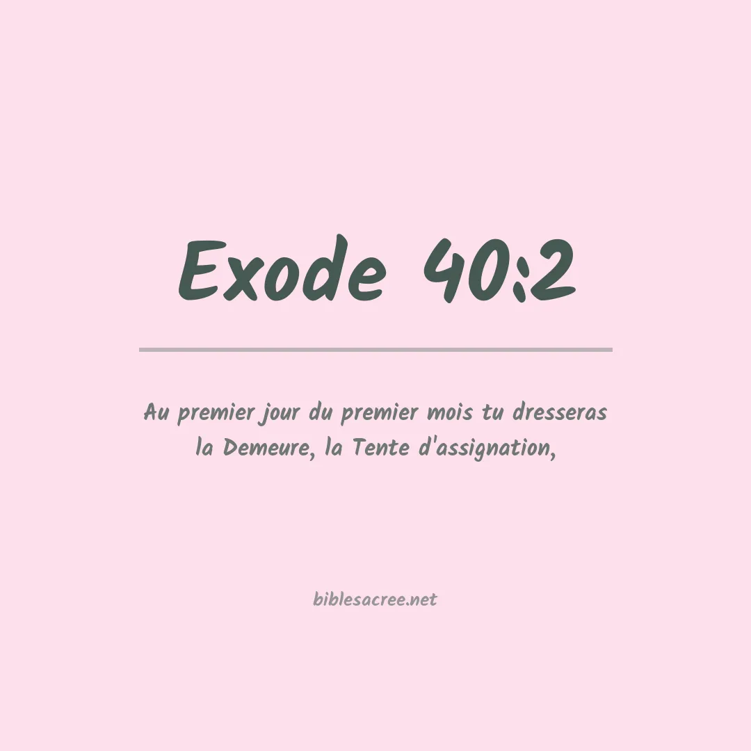 Exode - 40:2