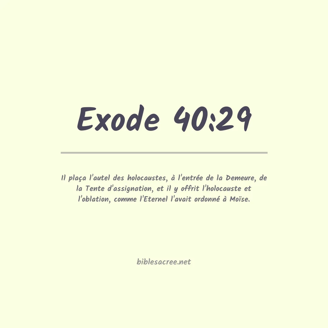 Exode - 40:29
