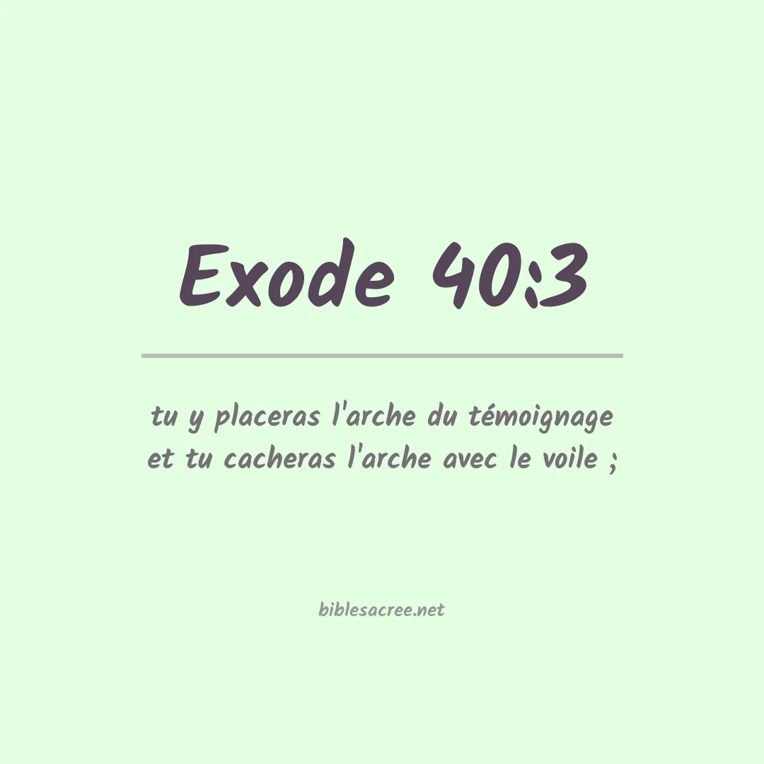 Exode - 40:3