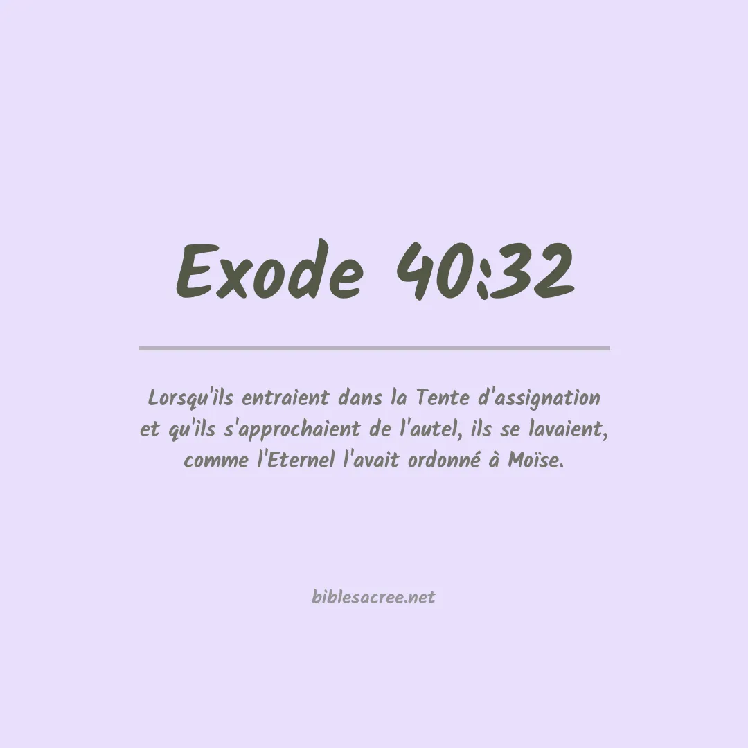 Exode - 40:32