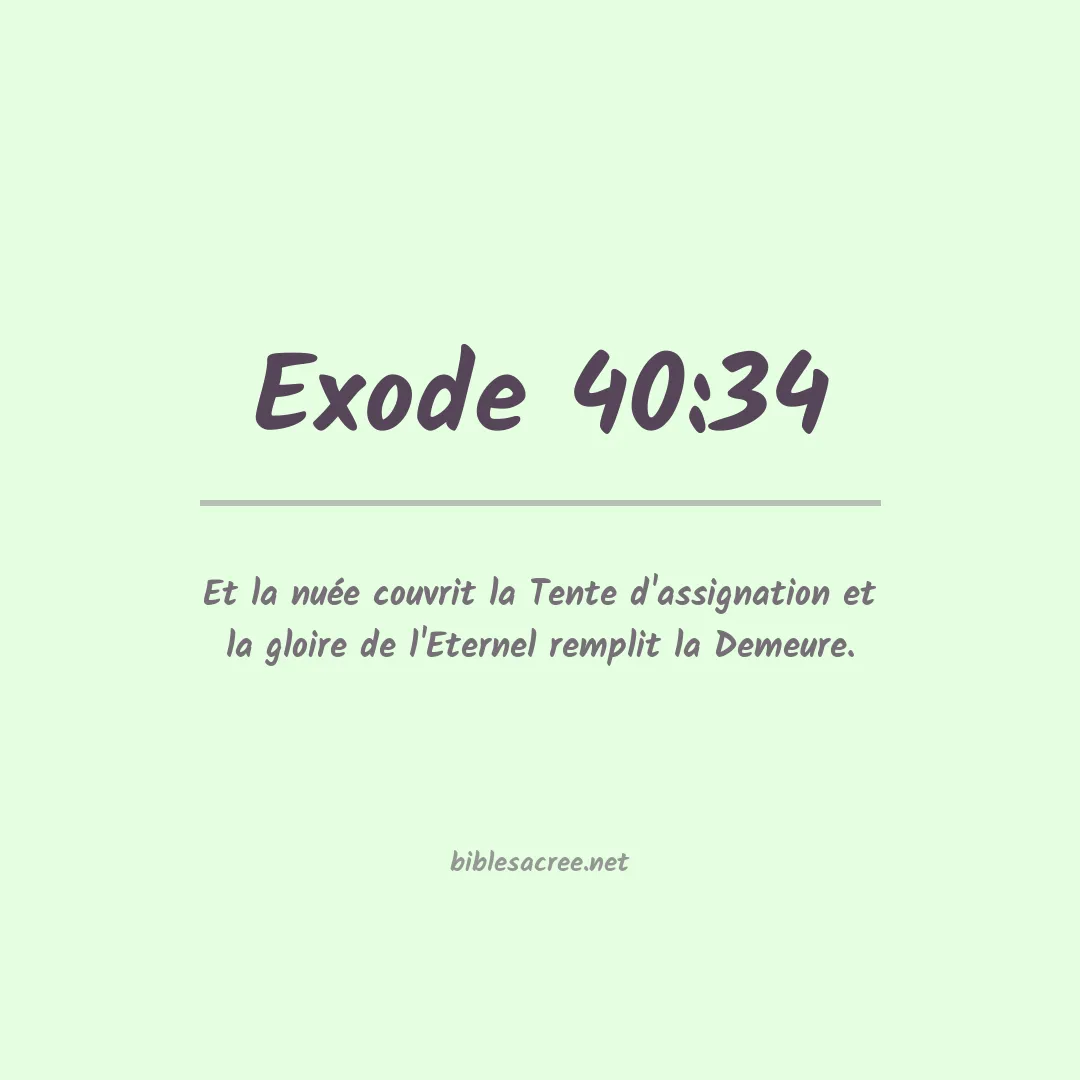 Exode - 40:34