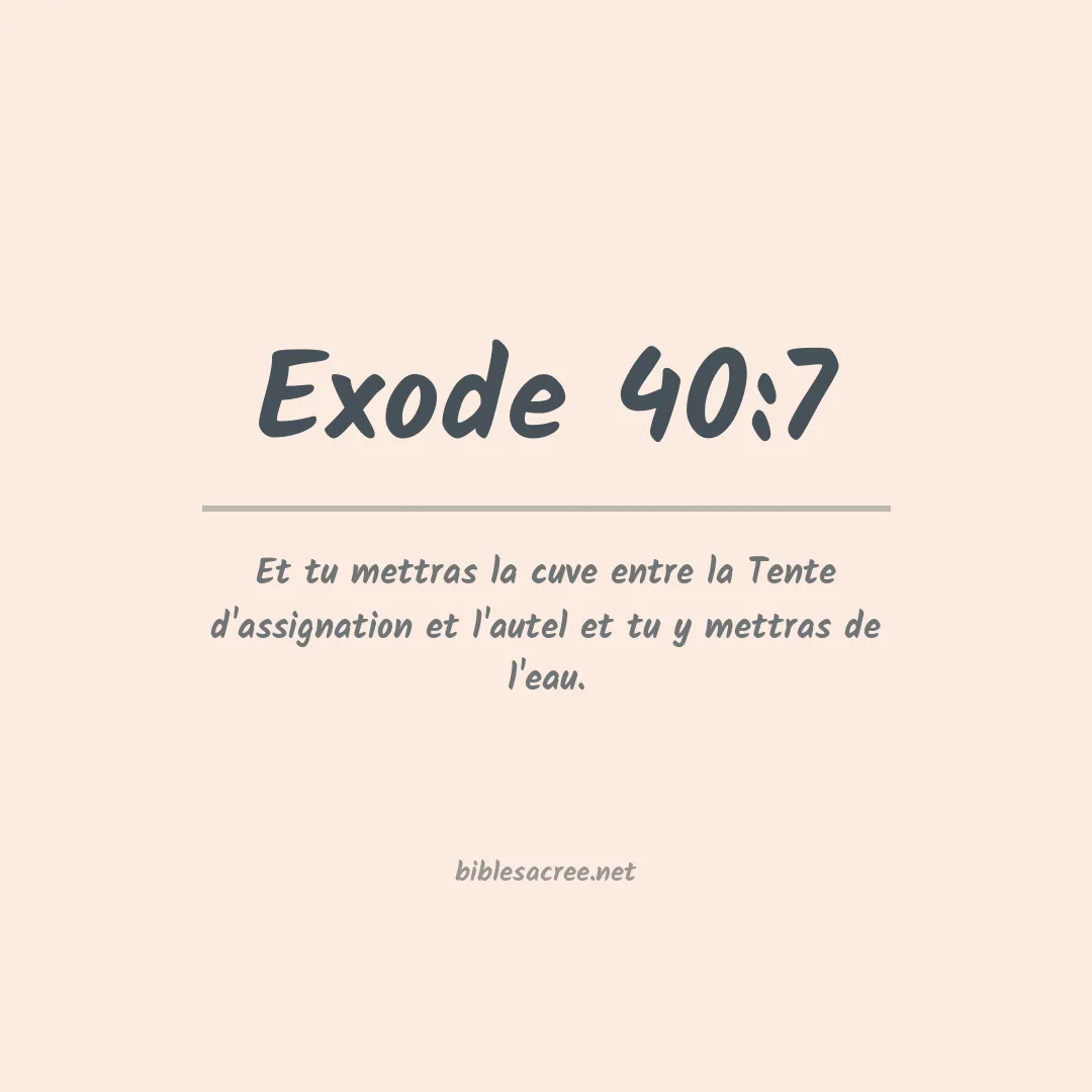 Exode - 40:7