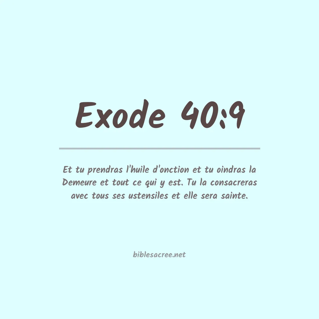 Exode - 40:9