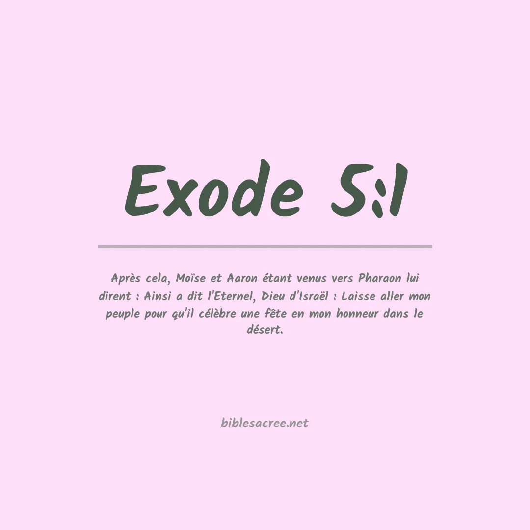 Exode - 5:1