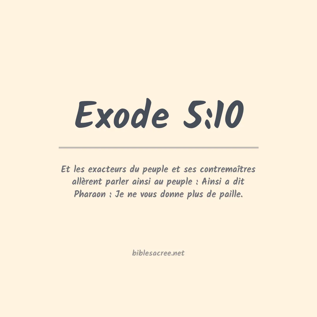 Exode - 5:10