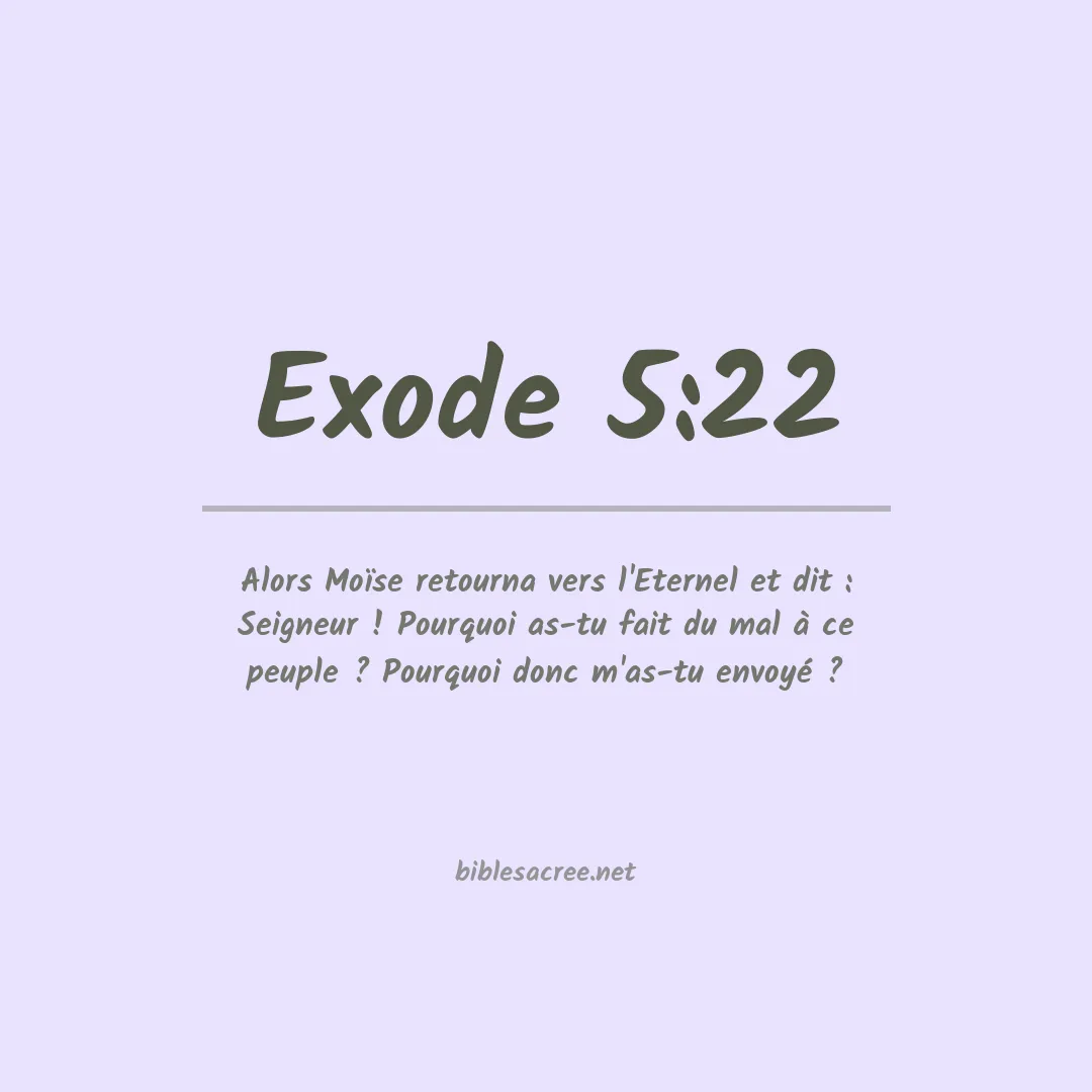 Exode - 5:22