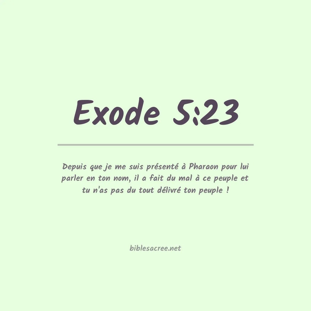 Exode - 5:23