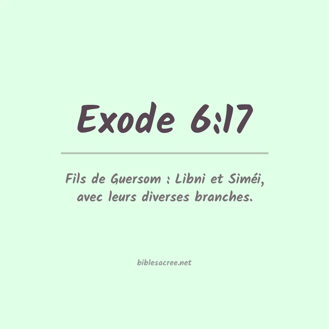 Exode - 6:17