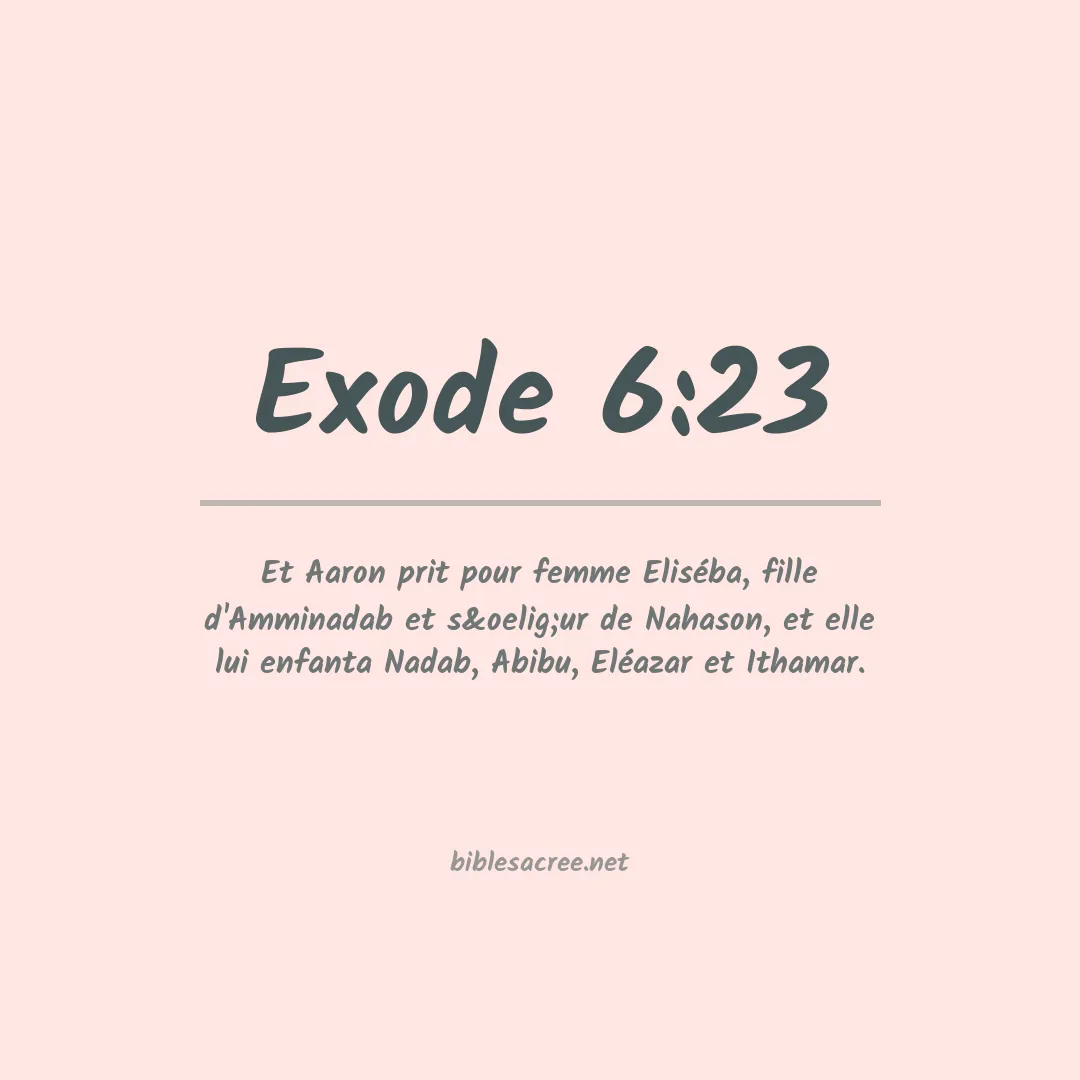 Exode - 6:23