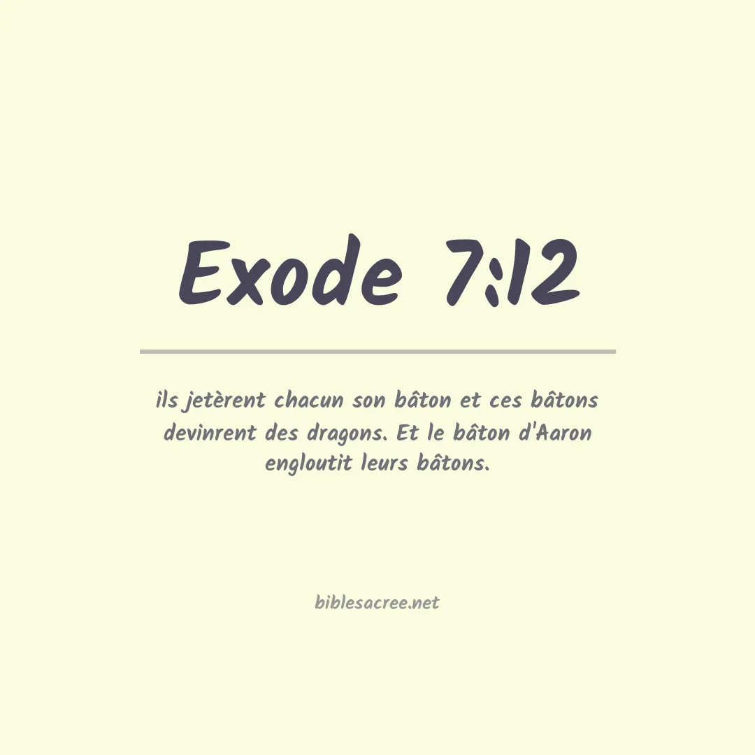 Exode - 7:12