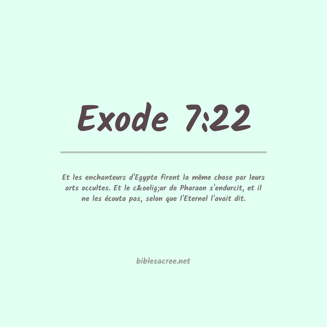 Exode - 7:22