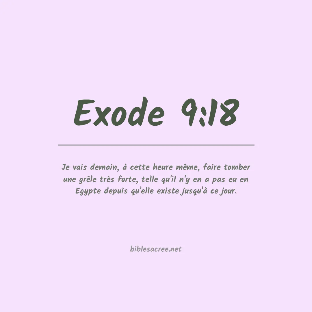 Exode - 9:18