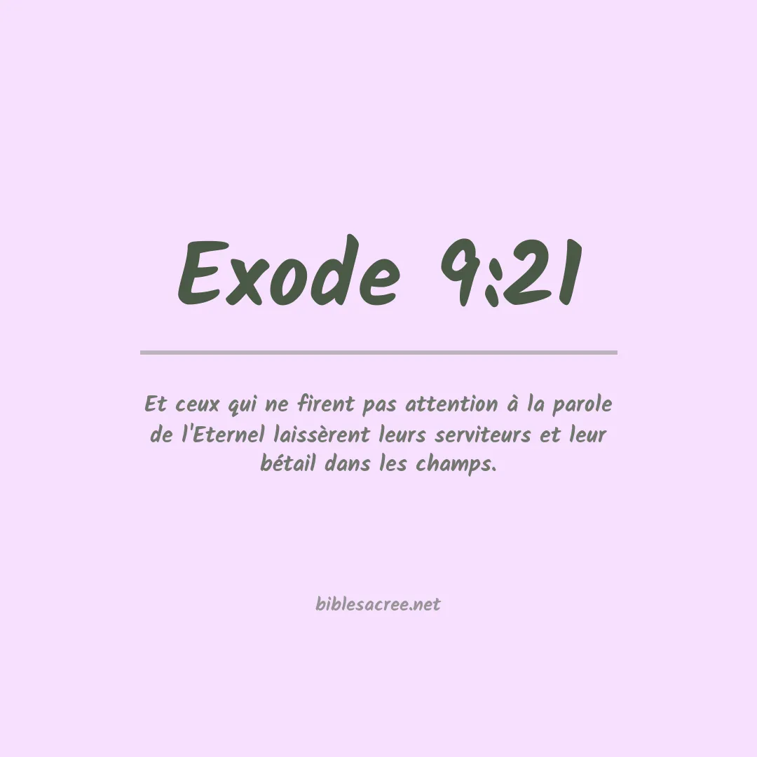 Exode - 9:21