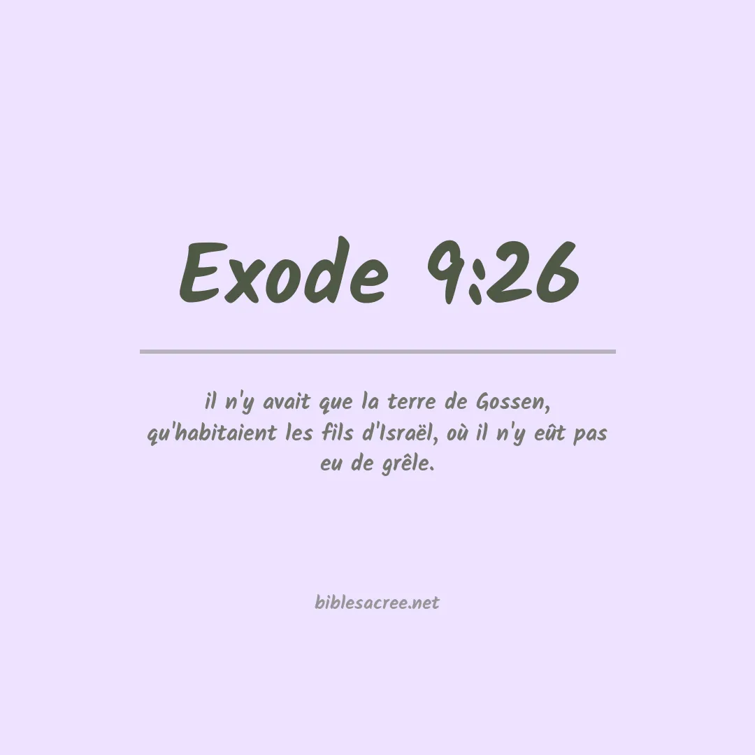 Exode - 9:26
