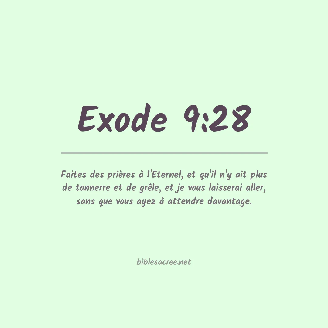 Exode - 9:28