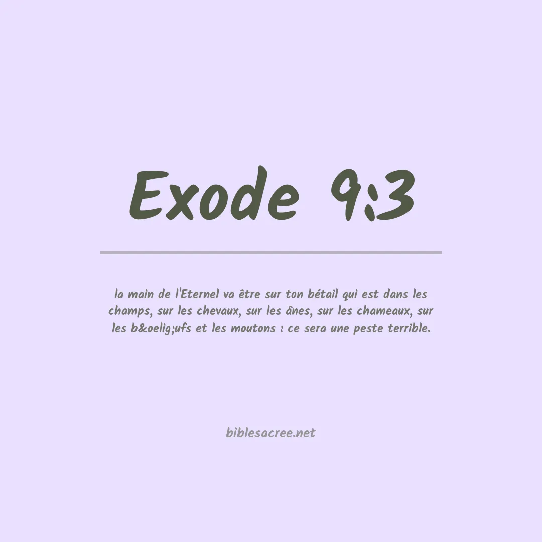 Exode - 9:3