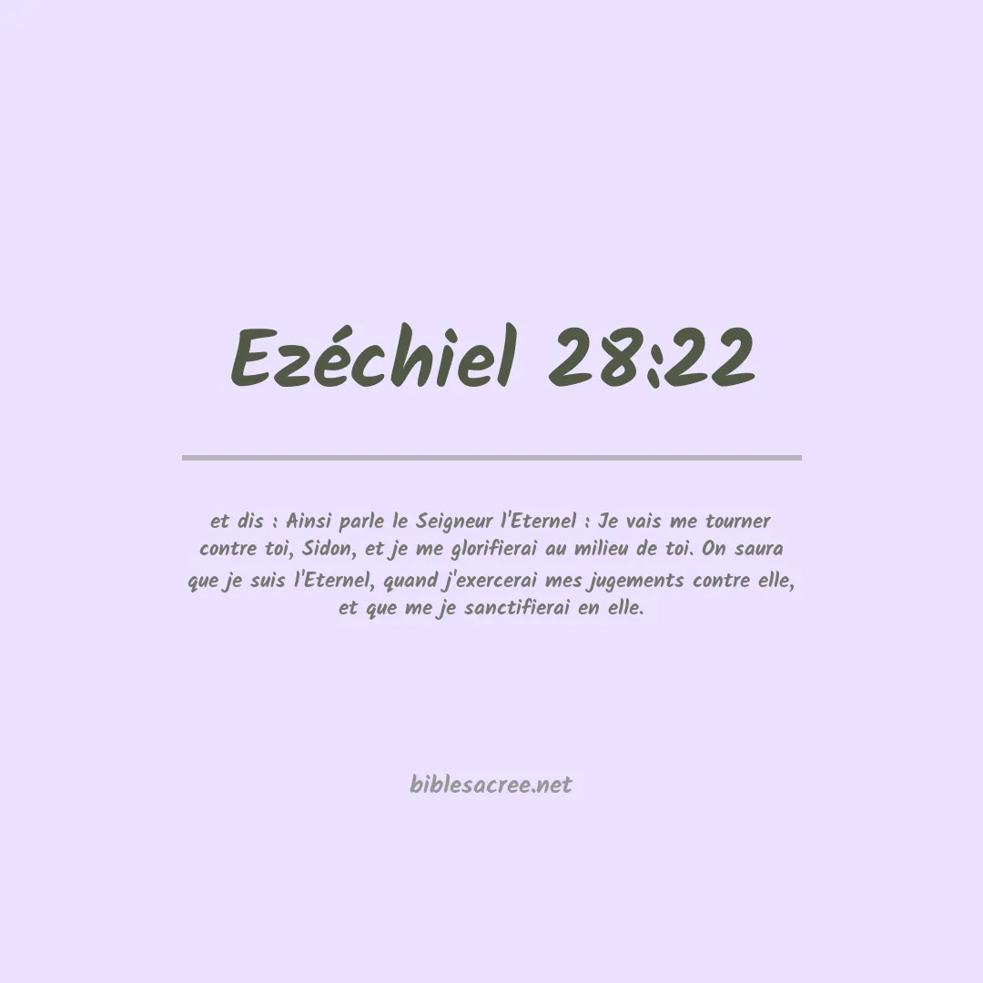 Ezéchiel - 28:22