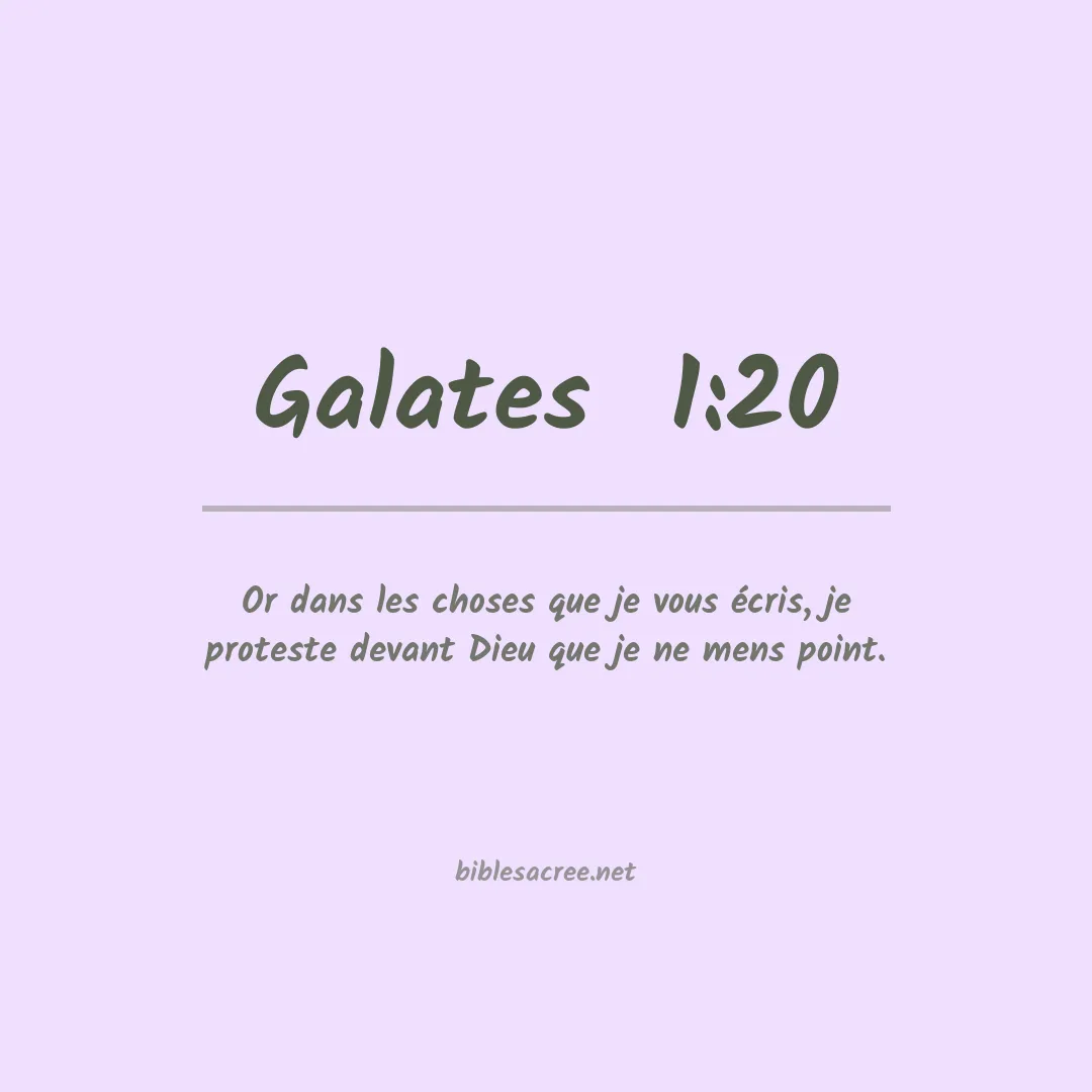 Galates  - 1:20