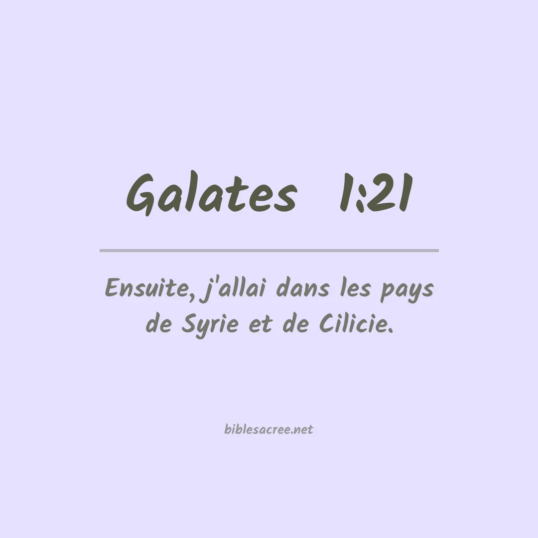 Galates  - 1:21