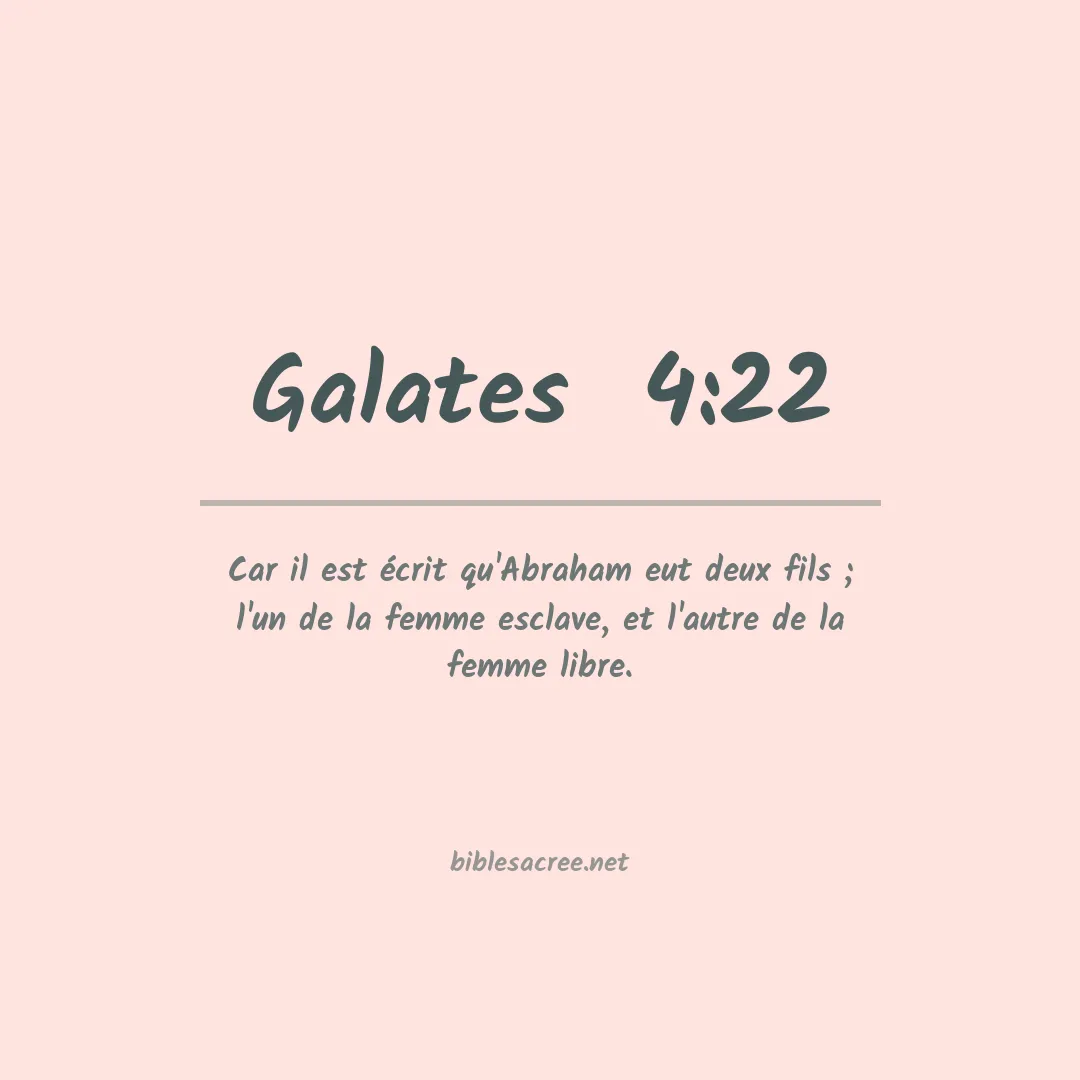 Galates  - 4:22