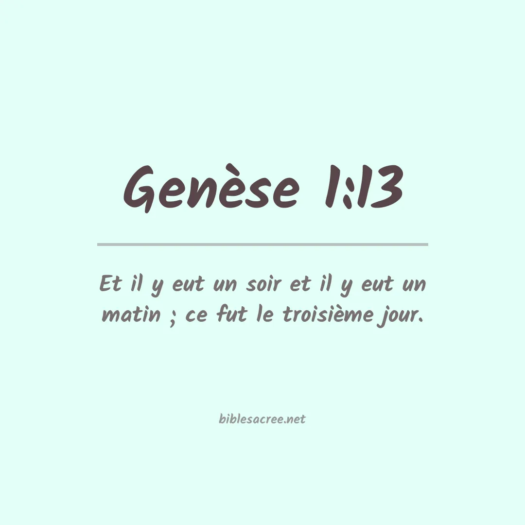 Genèse - 1:13