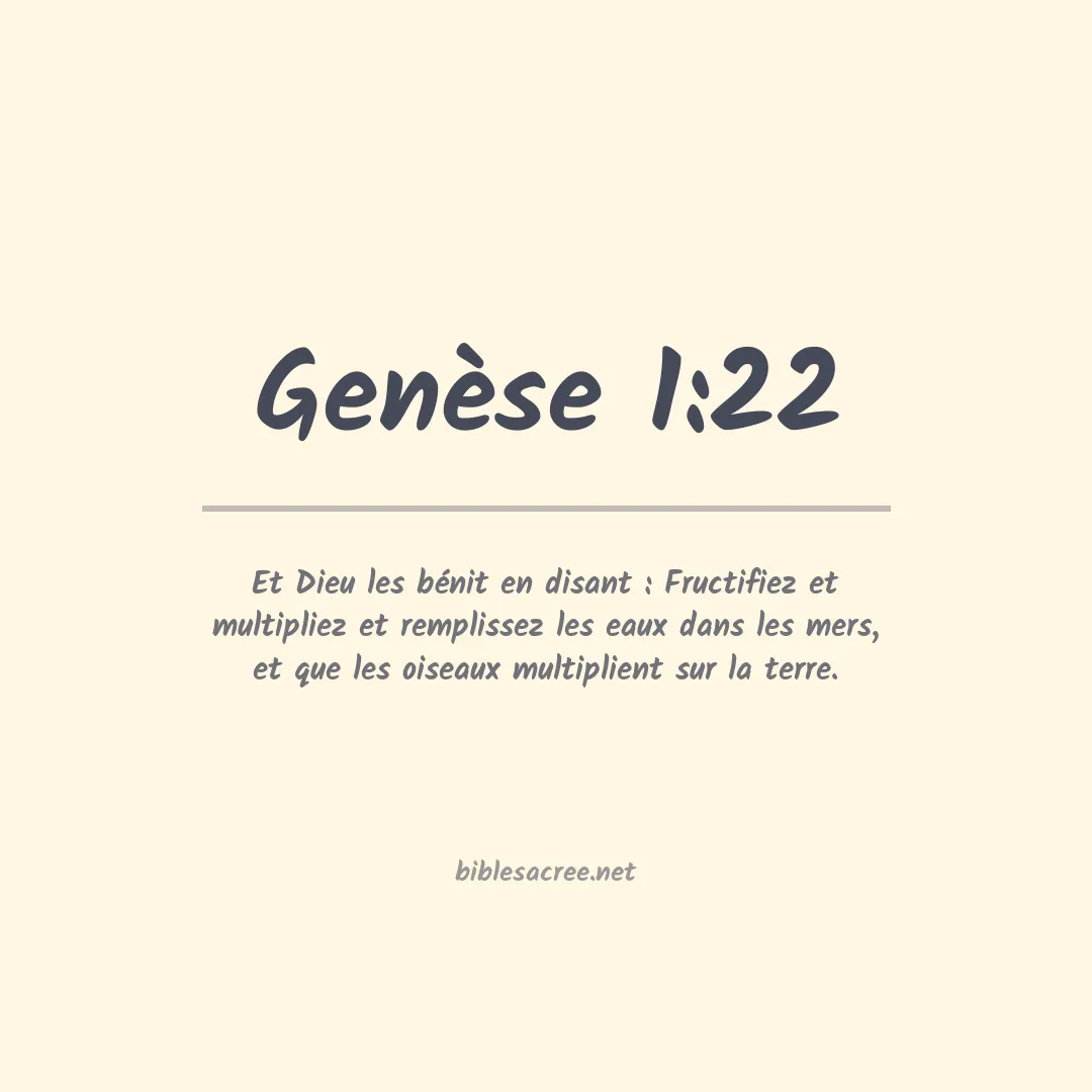 Genèse - 1:22