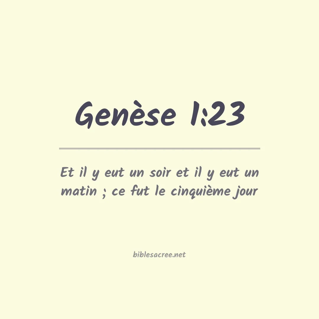Genèse - 1:23