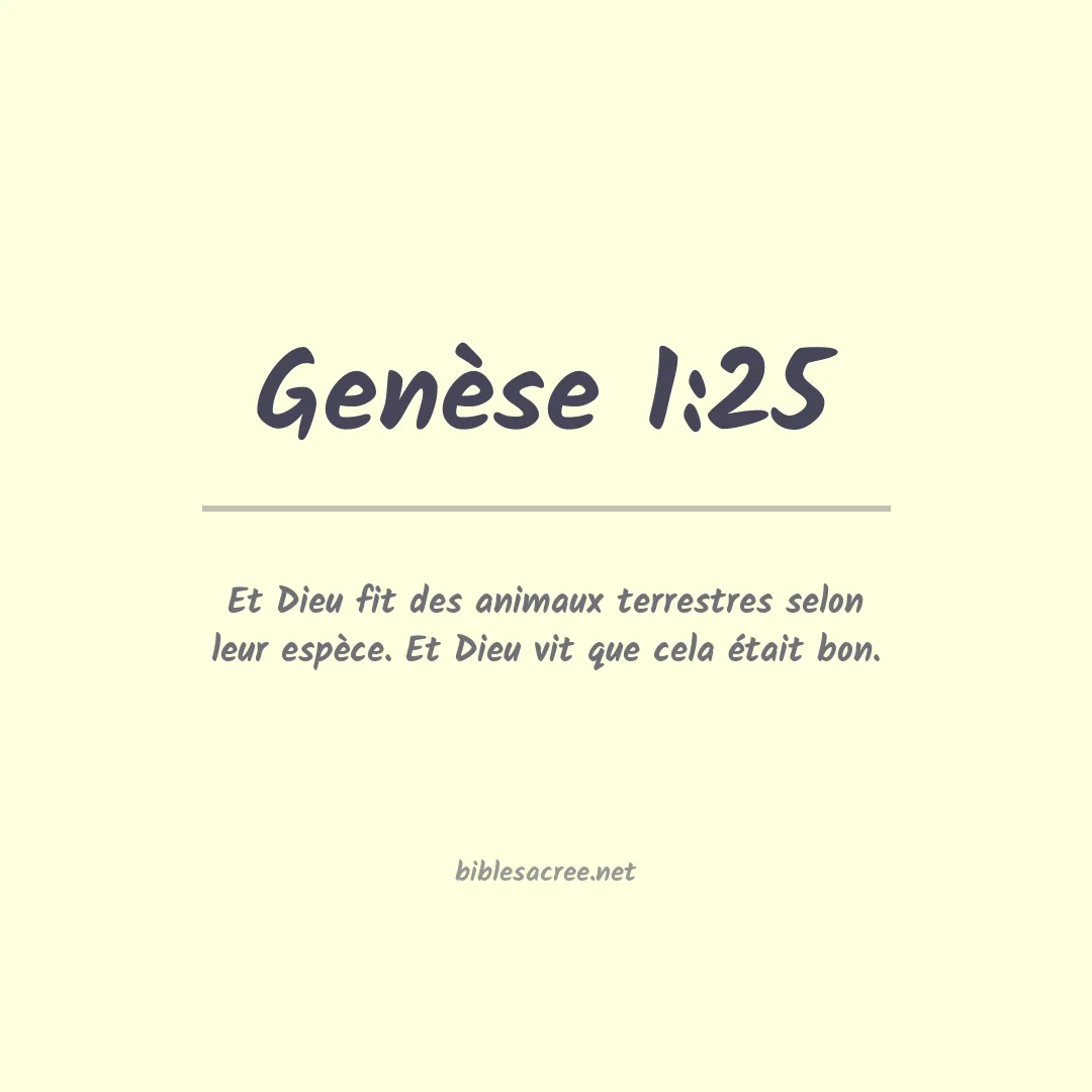 Genèse - 1:25