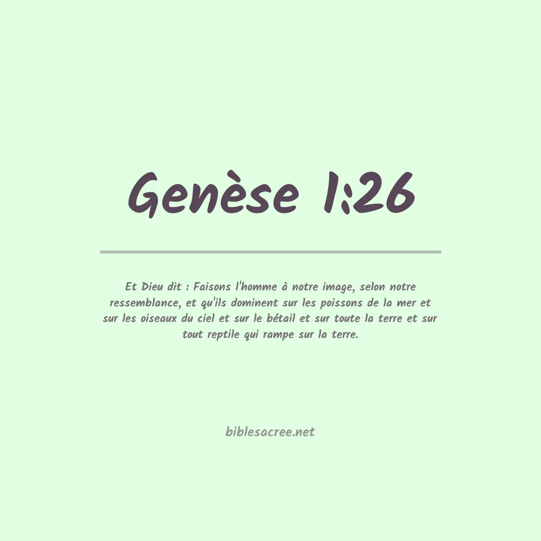 Genèse - 1:26