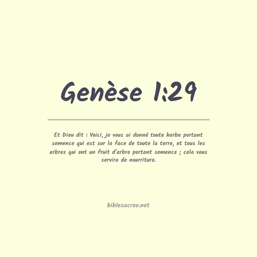 Genèse - 1:29