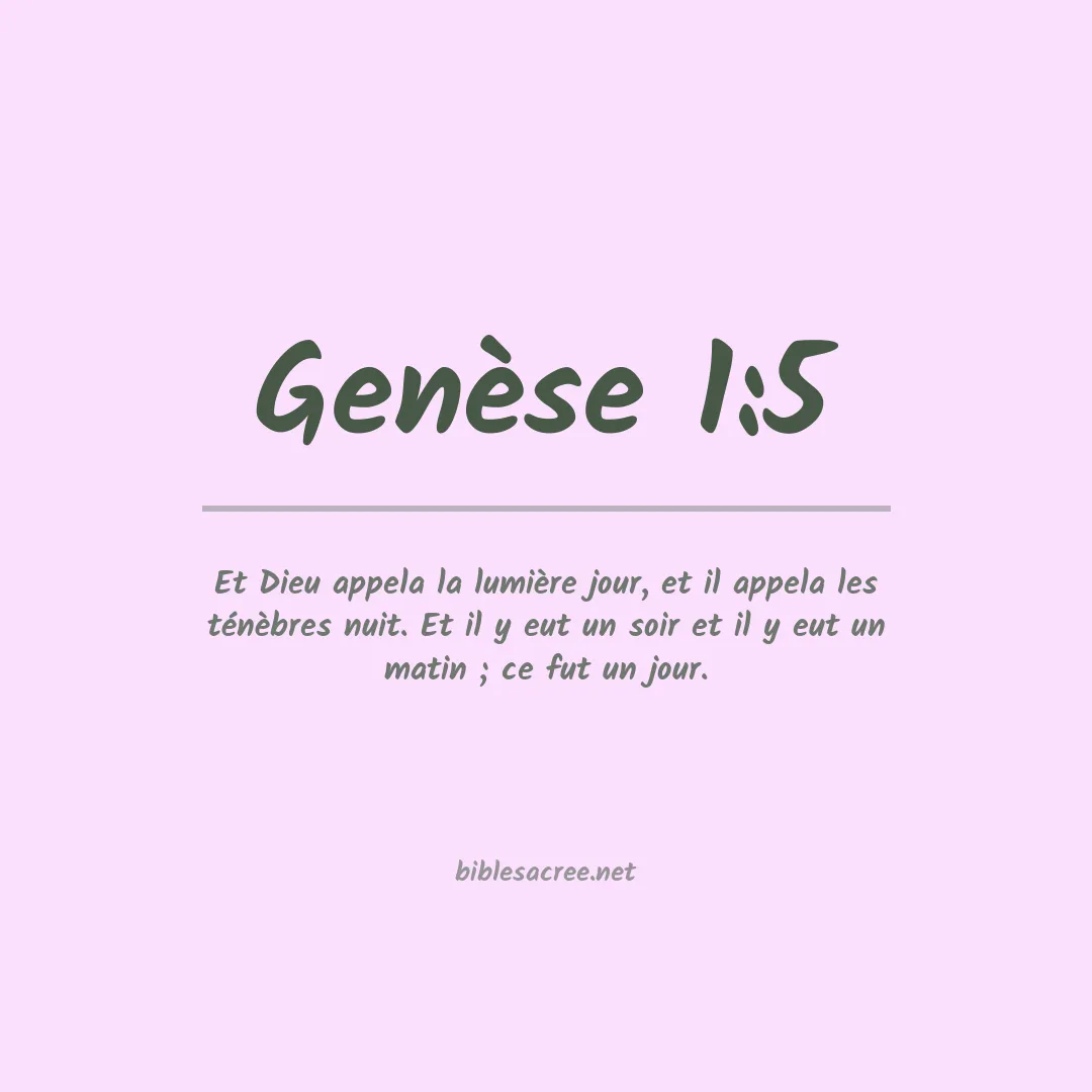 Genèse - 1:5