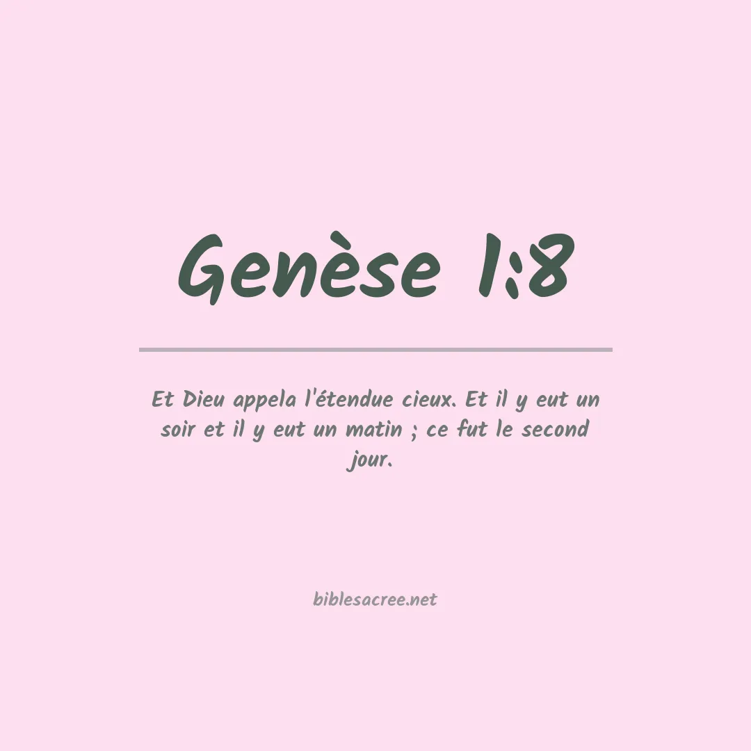 Genèse - 1:8