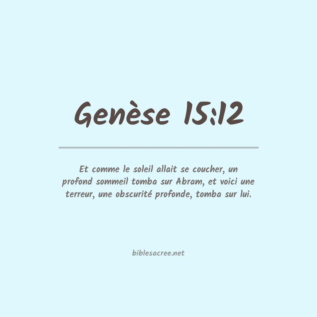 Genèse - 15:12