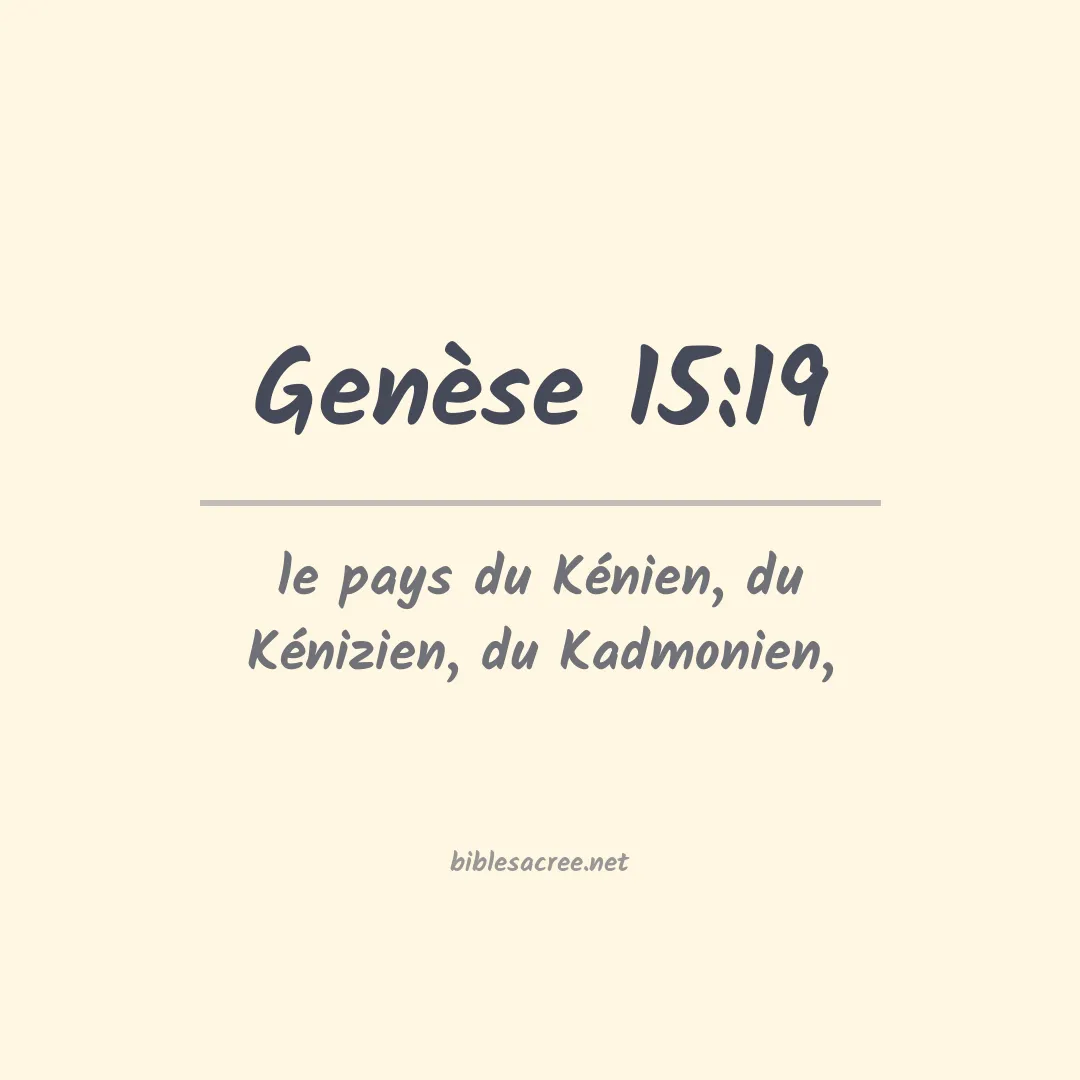Genèse - 15:19