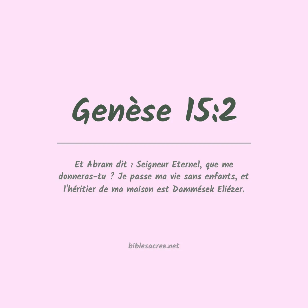 Genèse - 15:2
