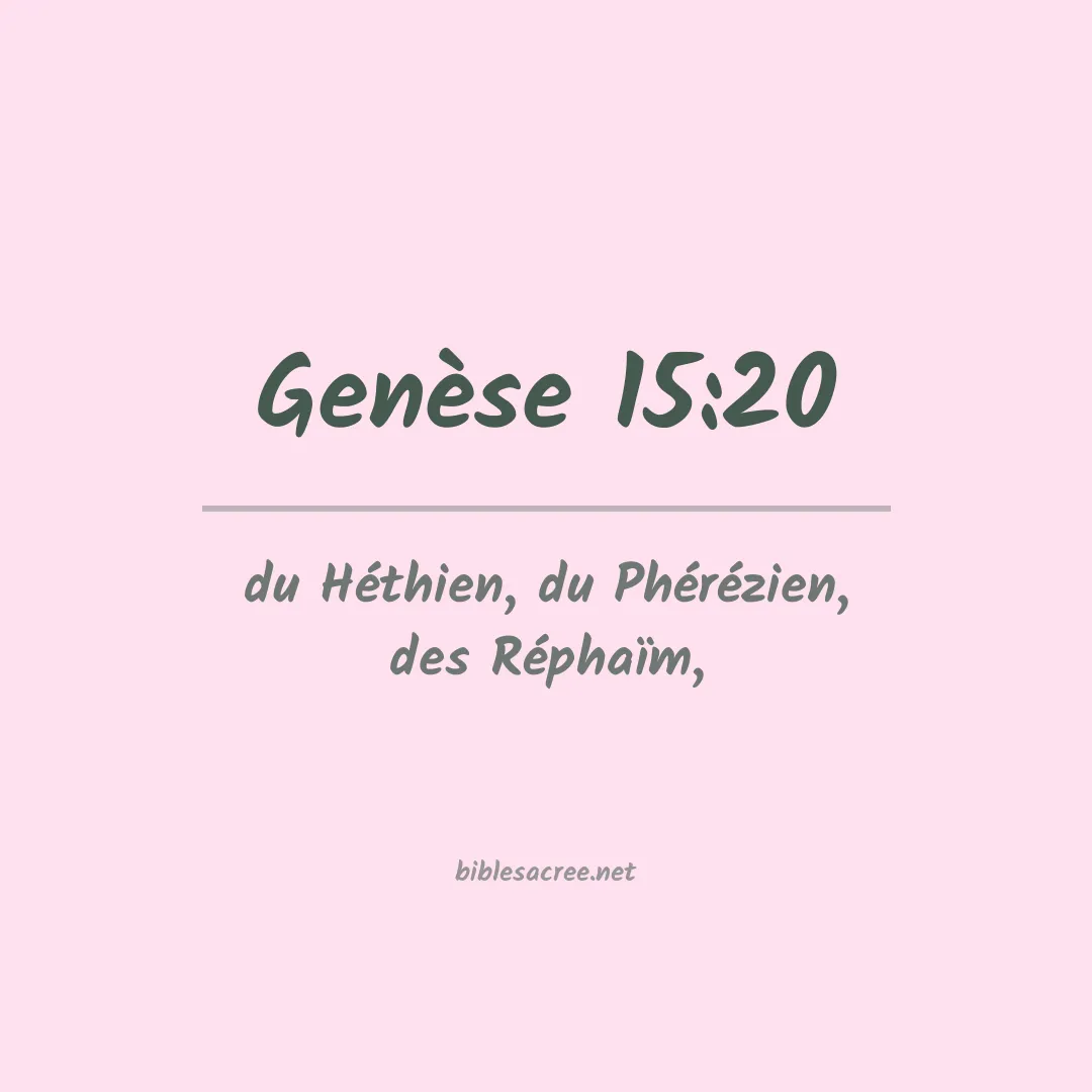 Genèse - 15:20