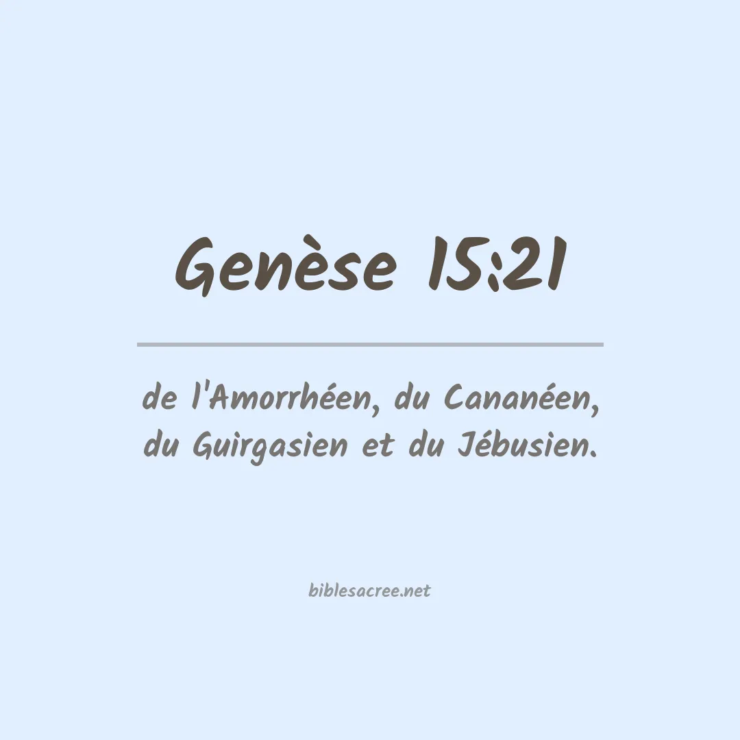 Genèse - 15:21