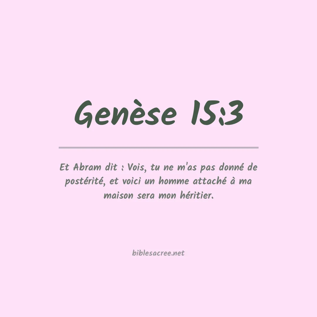 Genèse - 15:3