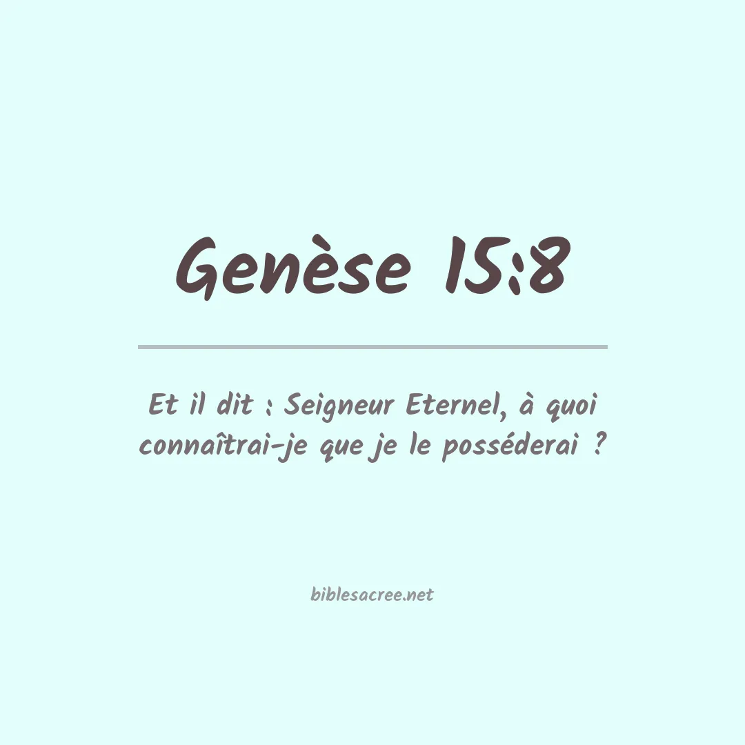 Genèse - 15:8