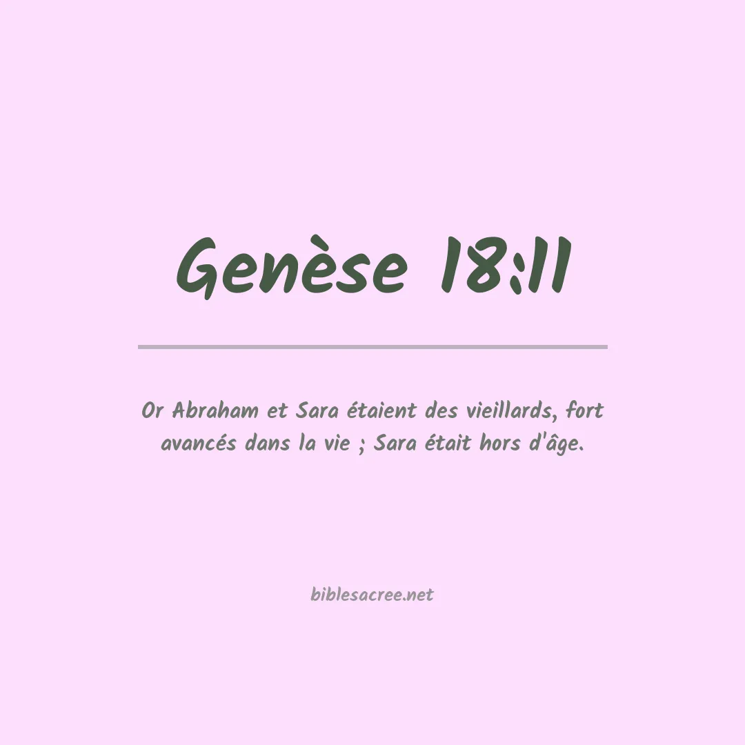 Genèse - 18:11