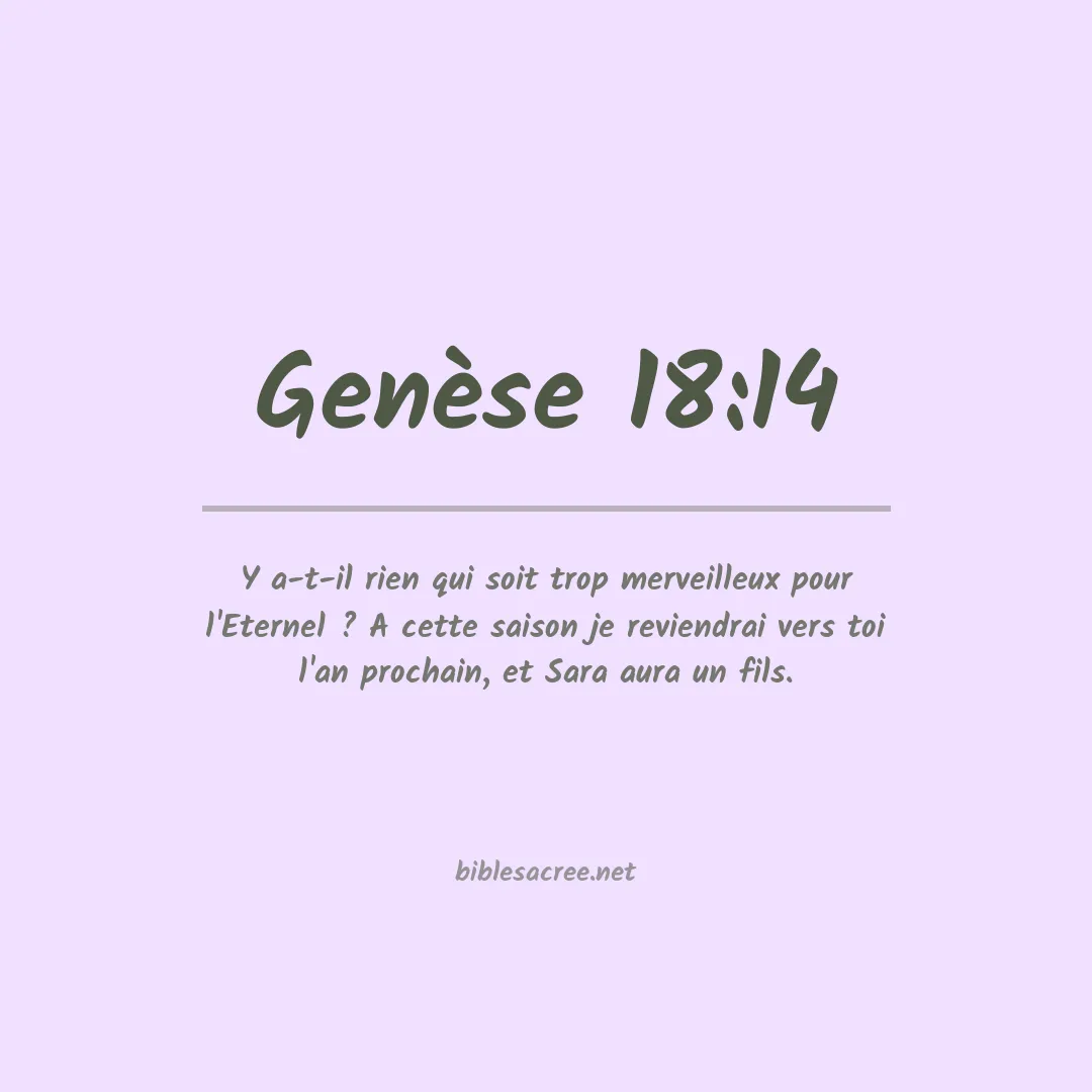 Genèse - 18:14