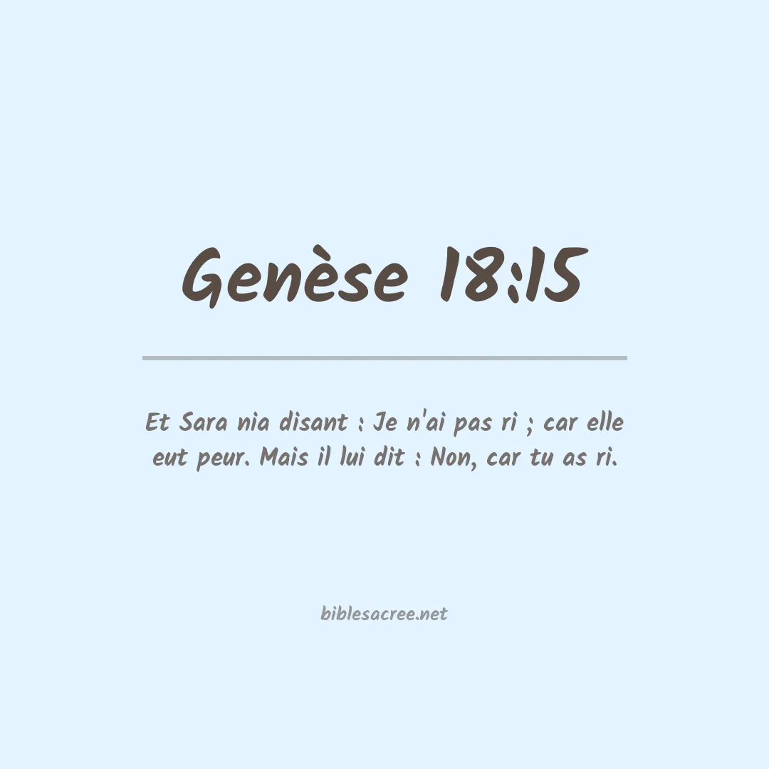 Genèse - 18:15