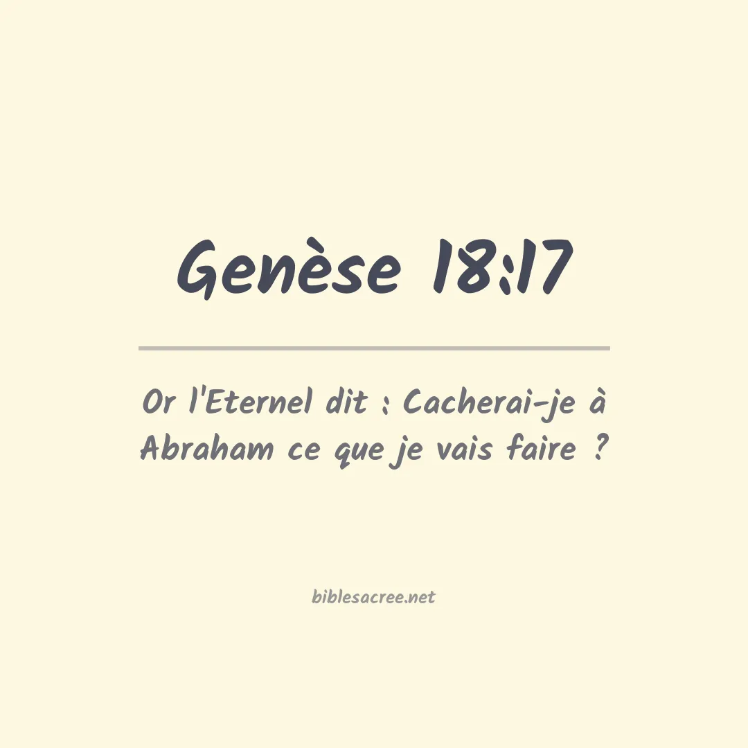 Genèse - 18:17