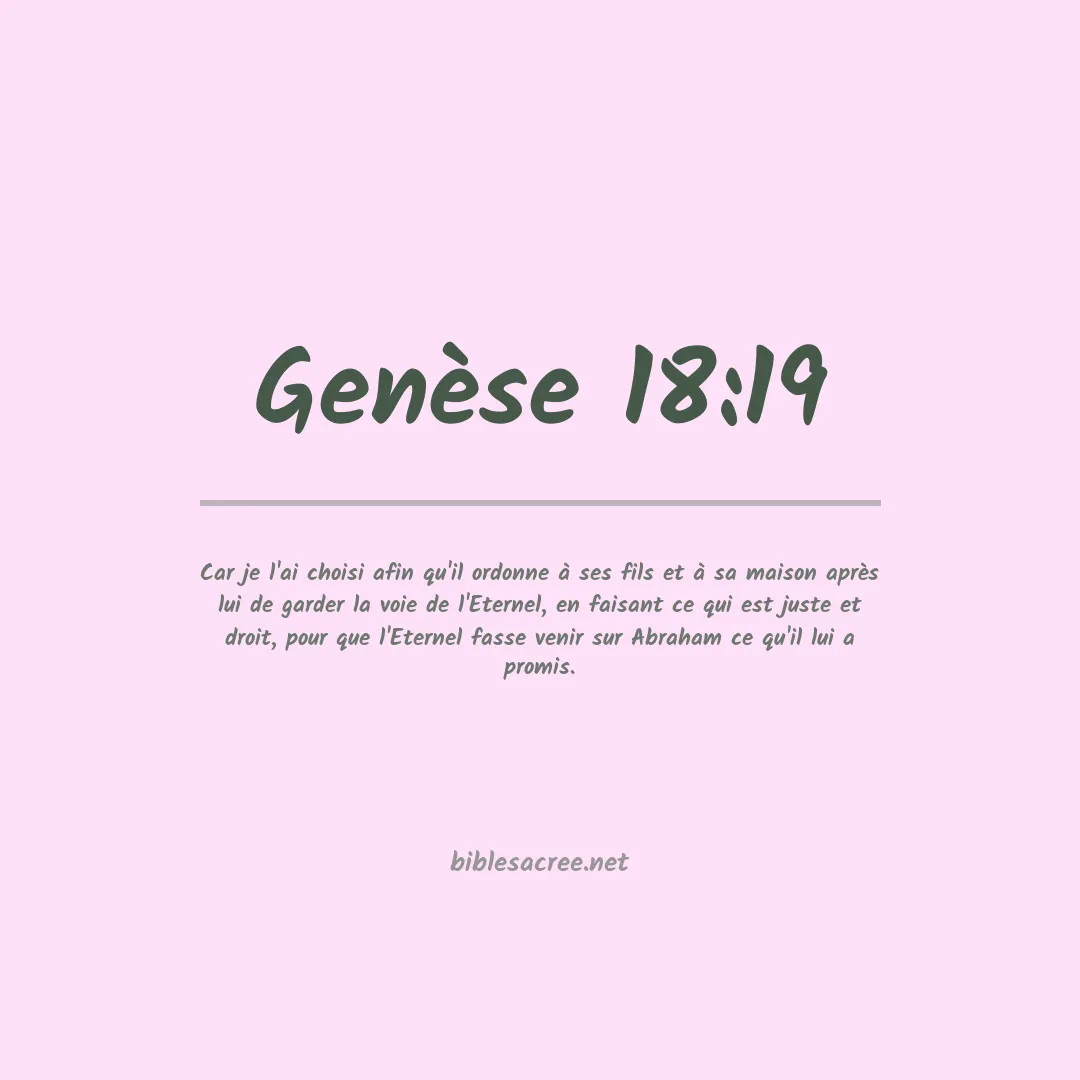 Genèse - 18:19
