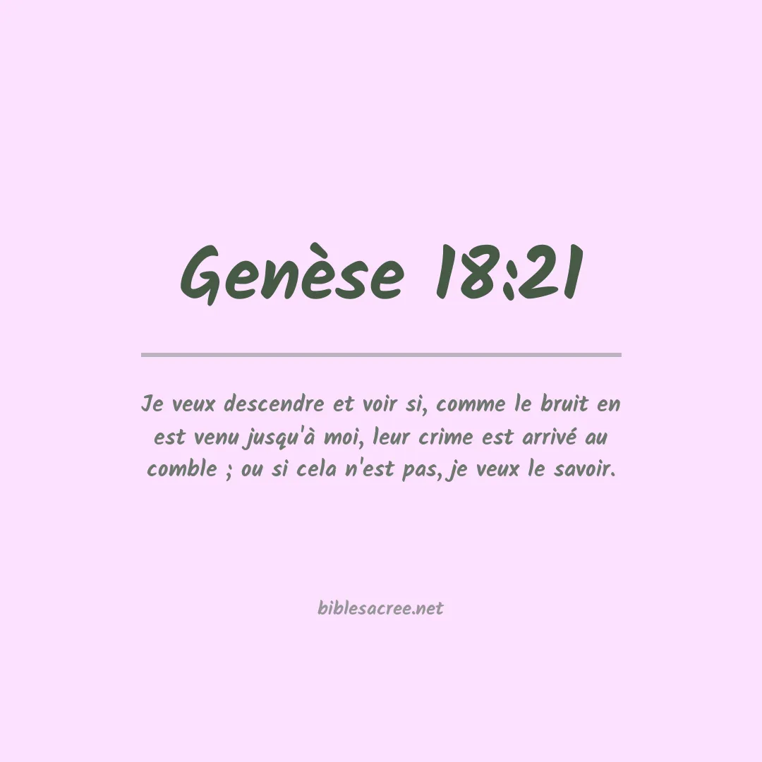 Genèse - 18:21