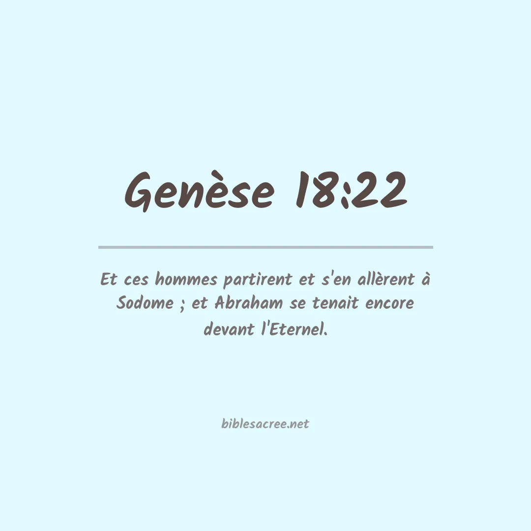 Genèse - 18:22