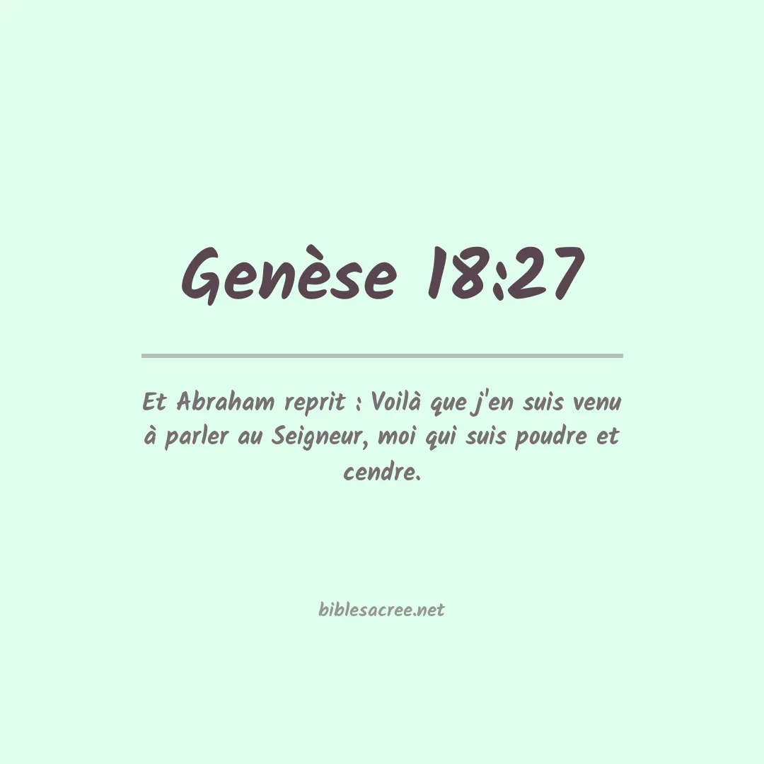 Genèse - 18:27