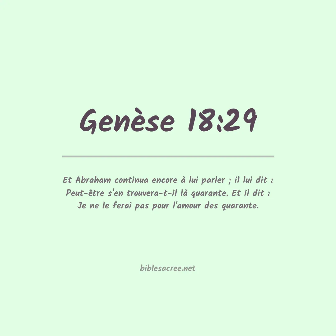 Genèse - 18:29