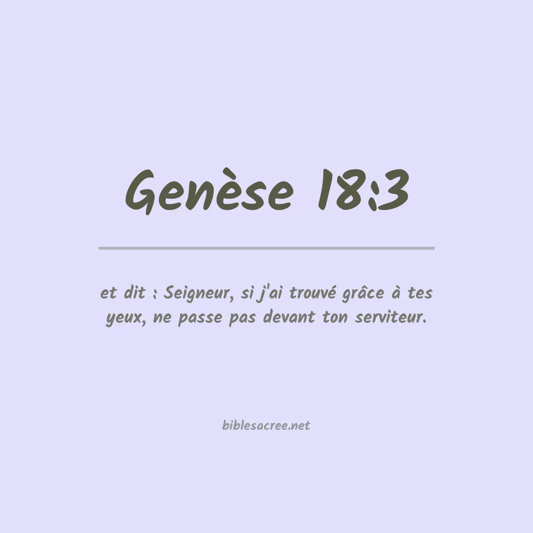 Genèse - 18:3