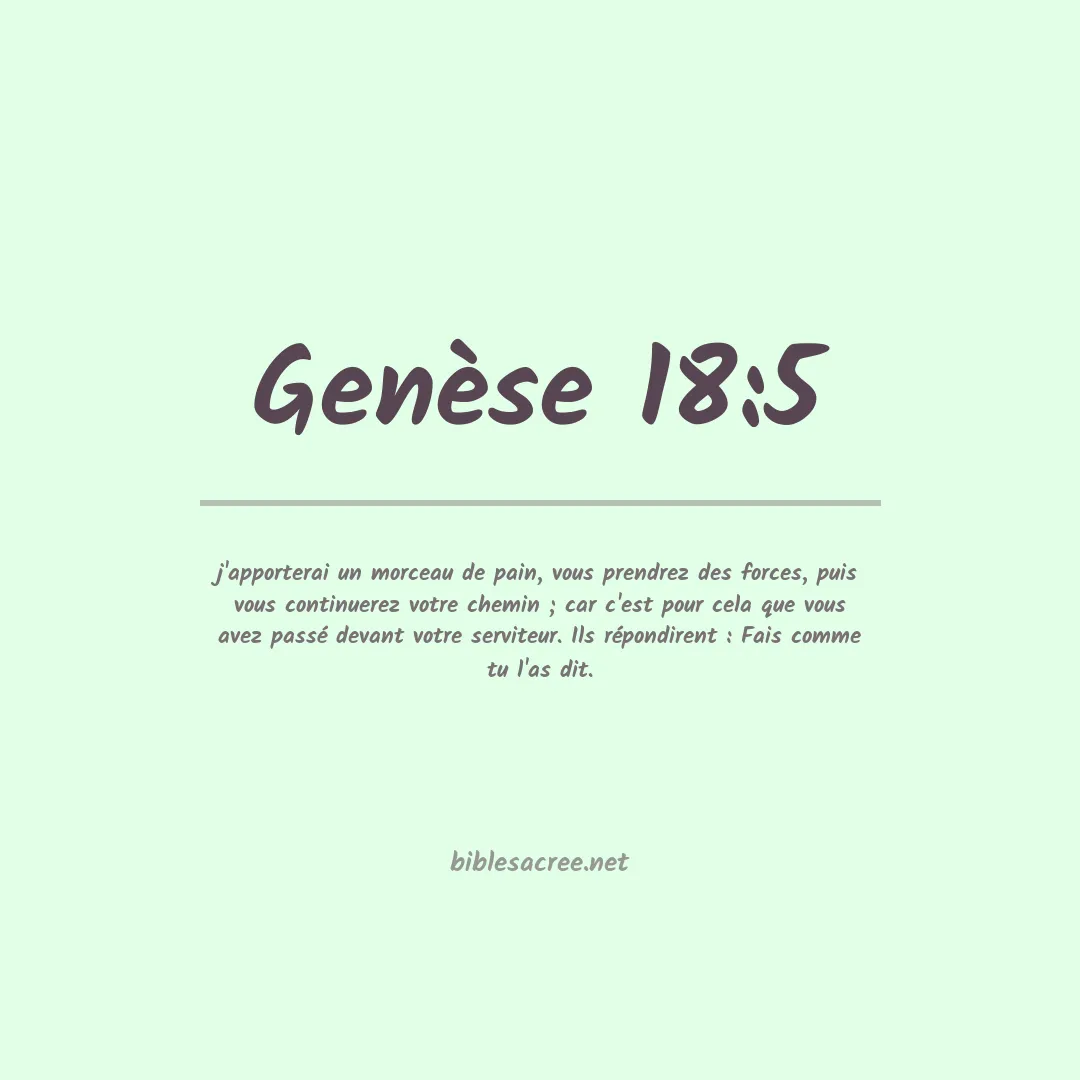 Genèse - 18:5
